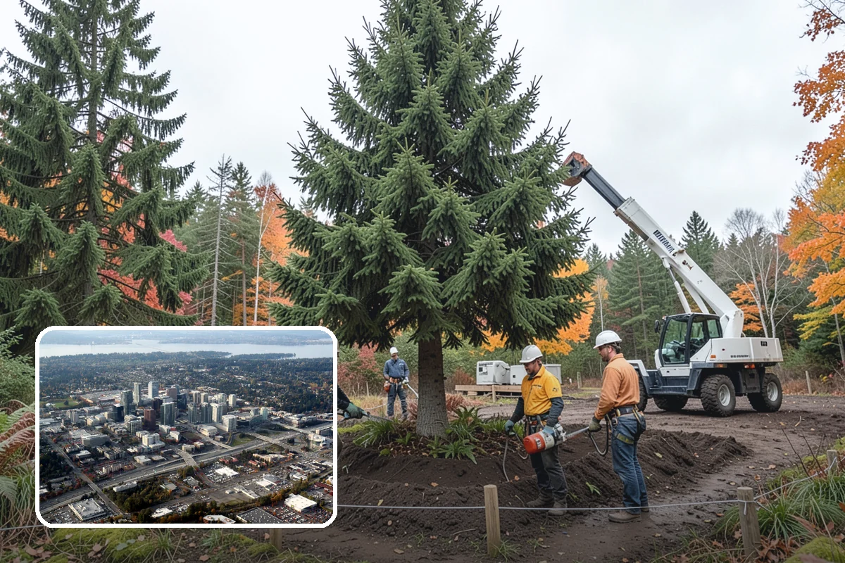 Root collar excavation in Bellevue, King County, WA - Supports long-term tree health and stability