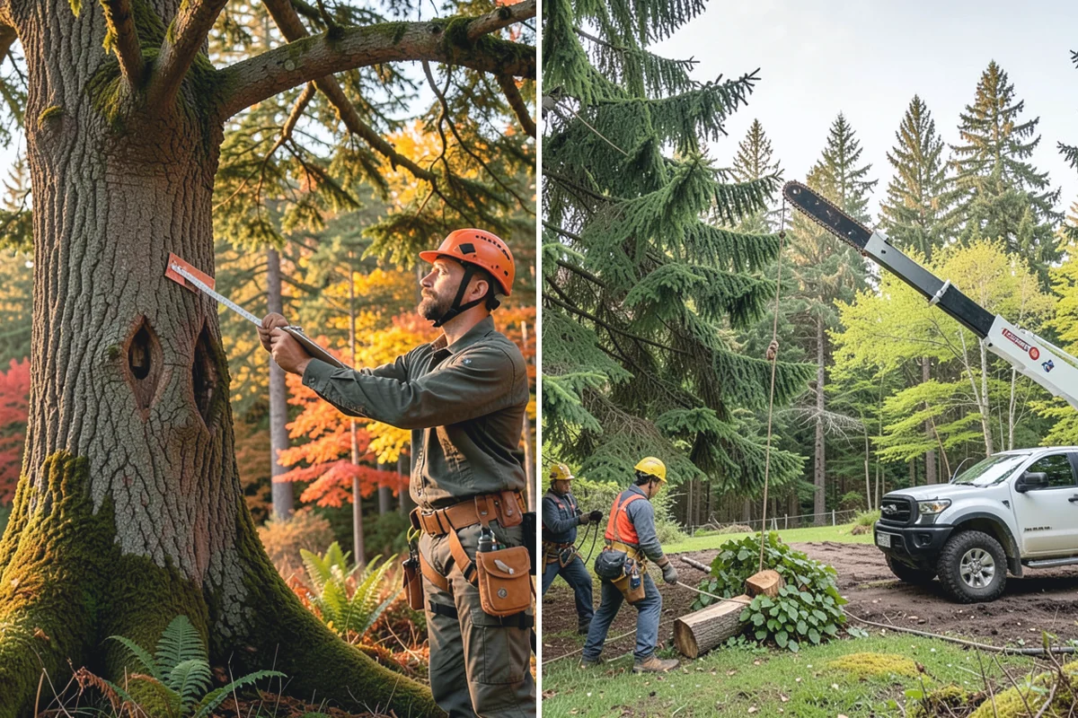 Root collar excavation in Buckley, Pierce County, WA - Inspect the tree and its site
