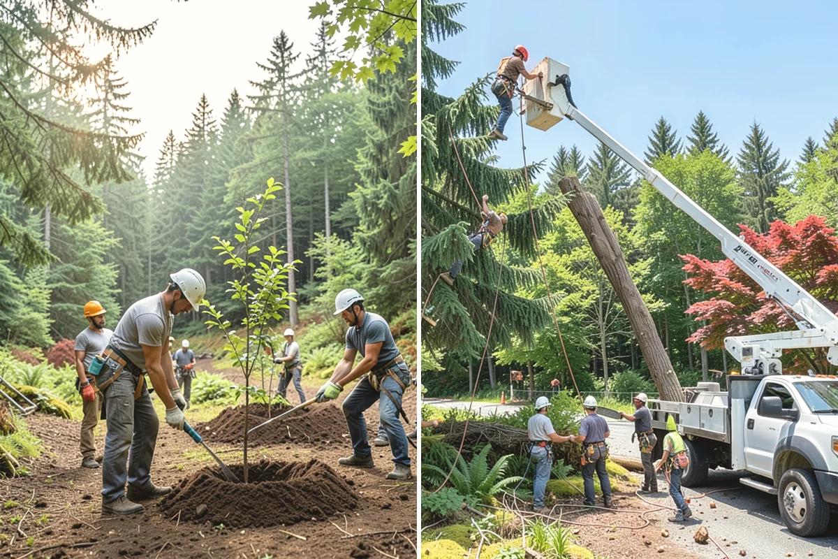 Root collar excavation in Carbonado, Pierce County, WA - Inspect the tree and its site