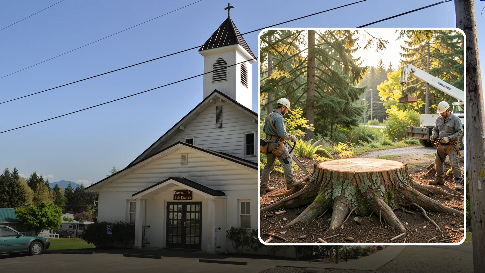 Root collar excavation in Concrete, Skagit County, WA - The careful exposure of the root collar to relieve burial or girdling.