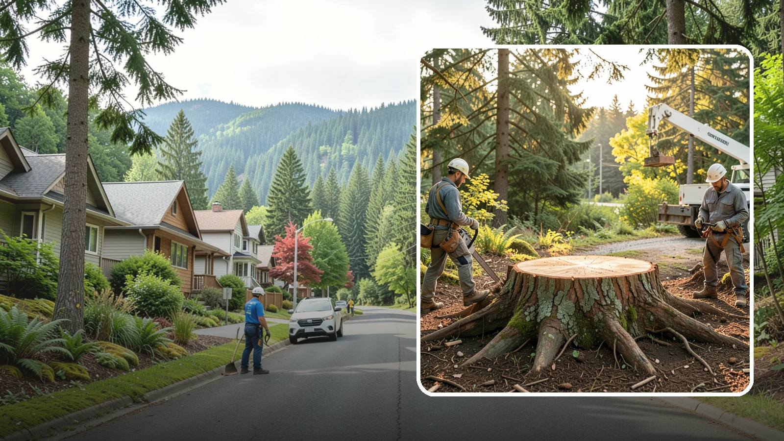 Root collar excavation in Darrington, Snohomish County, WA - The careful exposure of the root collar to relieve burial or girdling.