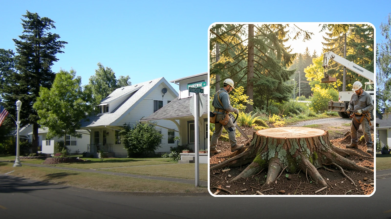 Root collar excavation in DuPont, Pierce County, WA - The careful exposure of the root collar to relieve burial or girdling.