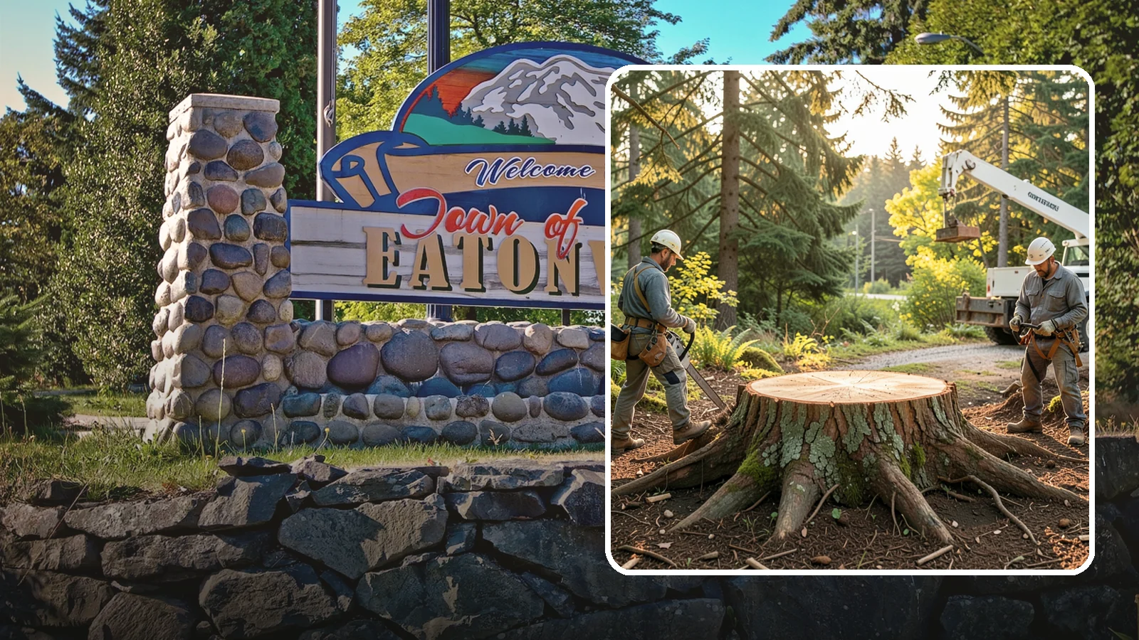 Root collar excavation in Eatonville, Pierce County, WA - The careful exposure of the root collar to relieve burial or girdling.
