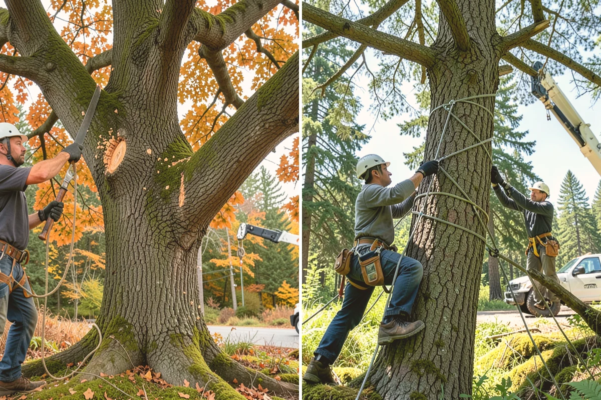 Root collar excavation in Fife, Pierce County, WA - Inspect the tree and its site