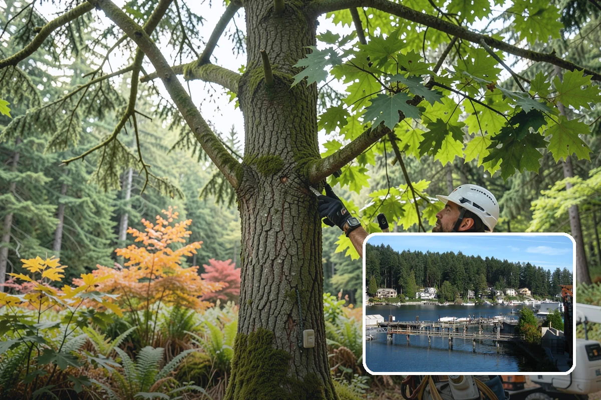 Root collar excavation in Gig Harbor, Pierce County, WA - Supports long-term tree health and stability