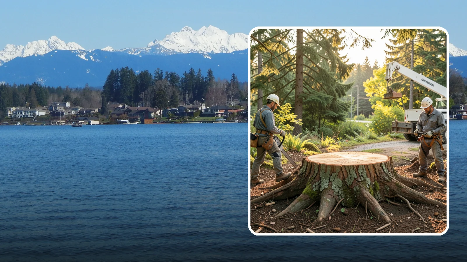 Root collar excavation in Lake Stevens, Snohomish County, WA - The careful exposure of the root collar to relieve burial or girdling.