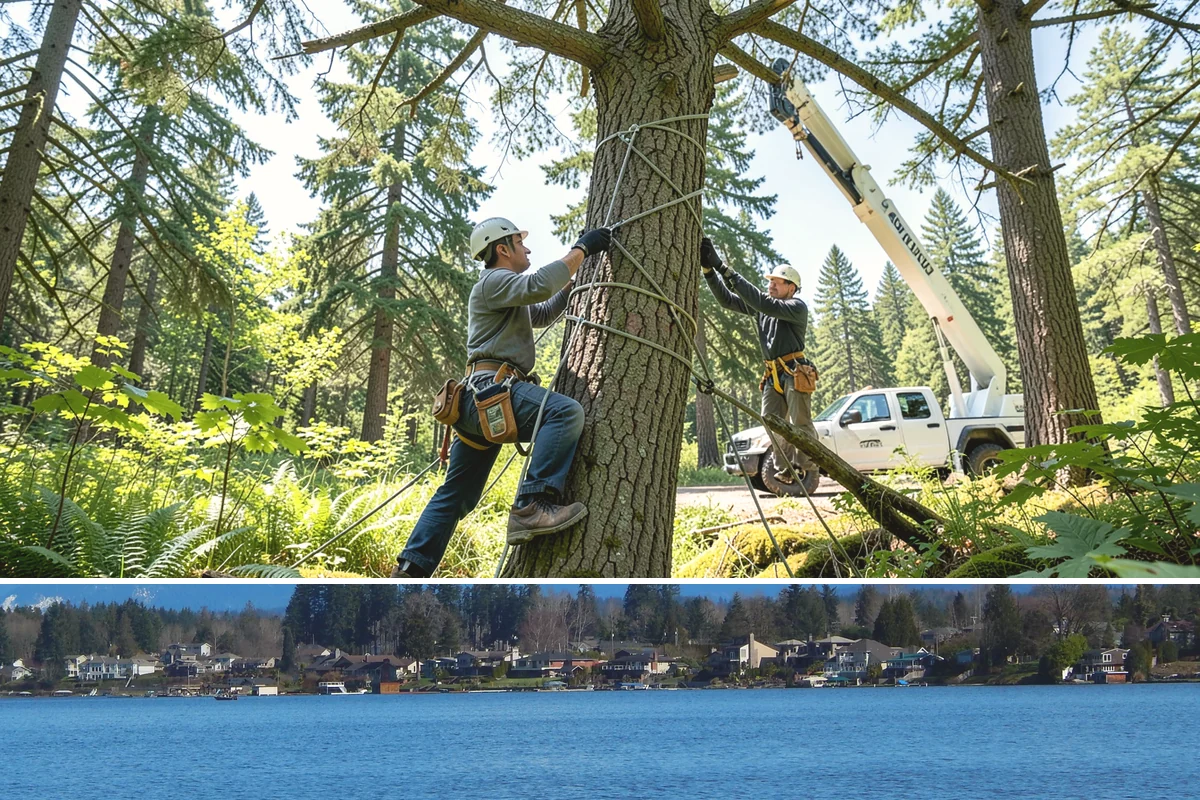 Root collar excavation in Lake Stevens, Snohomish County, WA - This service can be performed year-round in the Puget Sound region but may require specialized equipment during wet seasons to...