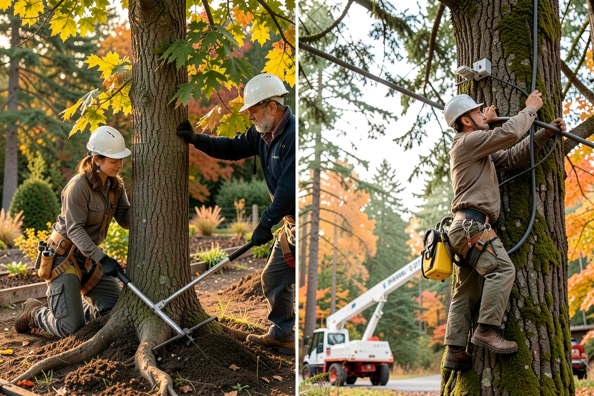 Root collar excavation in Lakewood, Pierce County, WA - Inspect the tree and its site