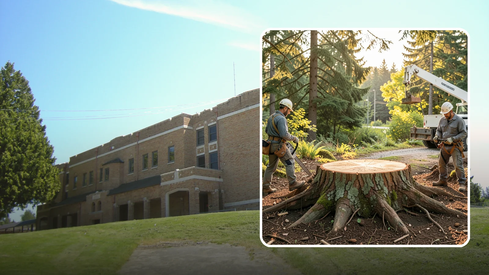 Root collar excavation in Maple Valley, King County, WA - The careful exposure of the root collar to relieve burial or girdling.