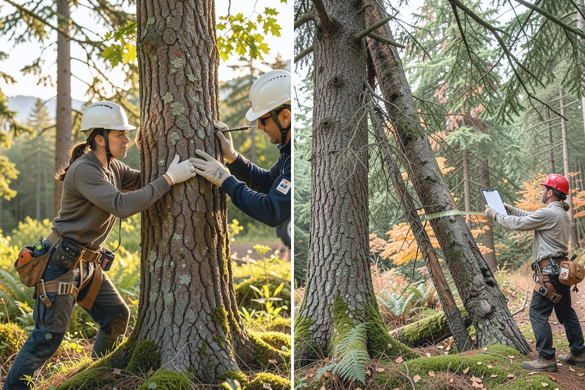 Root collar excavation in Marysville, Snohomish County, WA - Inspect the tree and its site