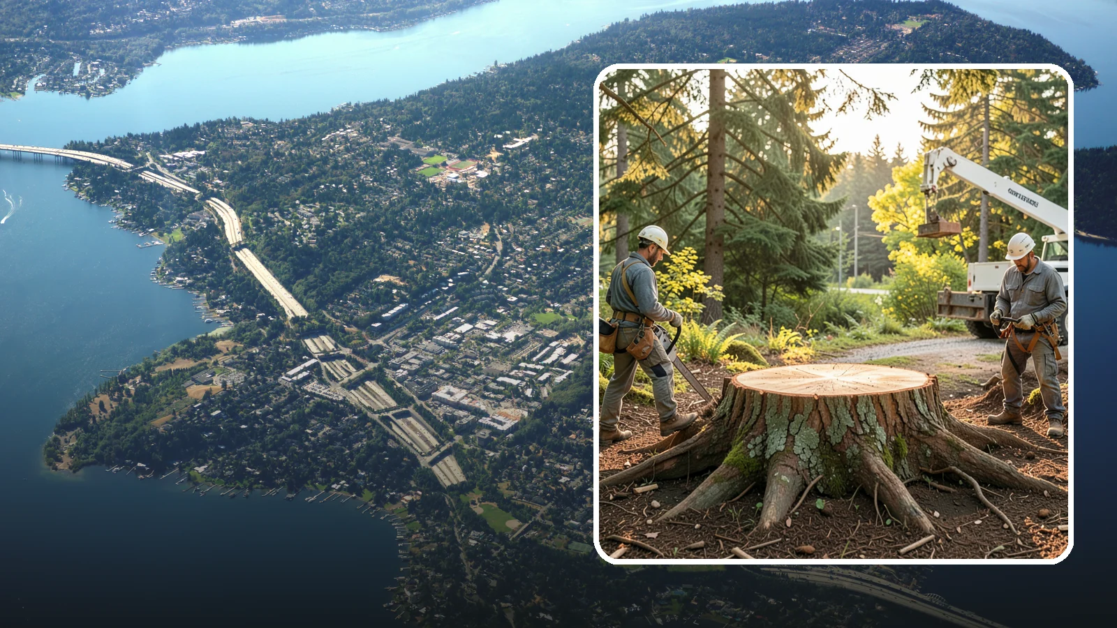 Root collar excavation in Mercer Island, King County, WA - The careful exposure of the root collar to relieve burial or girdling.