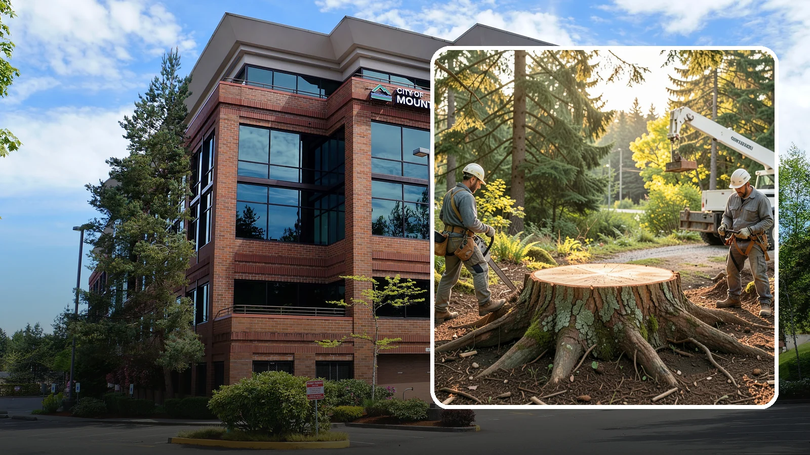 Root collar excavation in Mountlake Terrace, Snohomish County, WA - The careful exposure of the root collar to relieve burial or girdling.