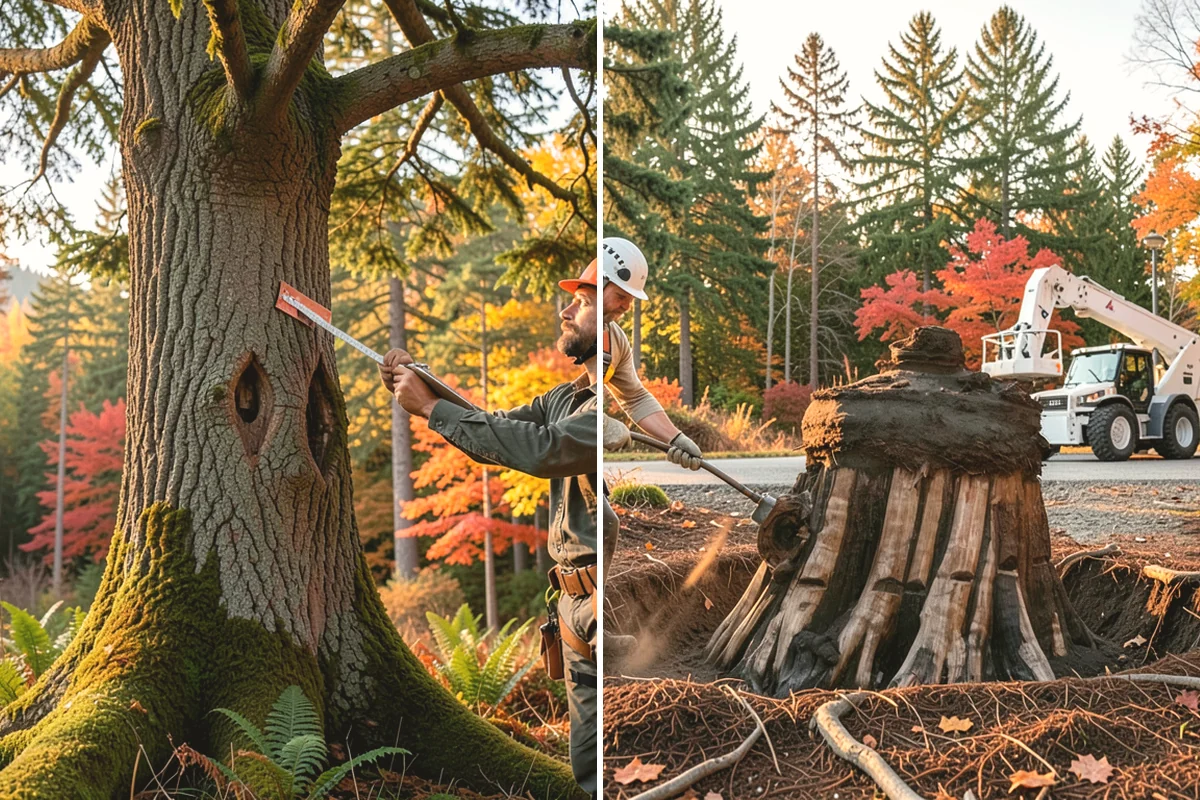 Root collar excavation in Mukilteo, Snohomish County, WA - Inspect the tree and its site