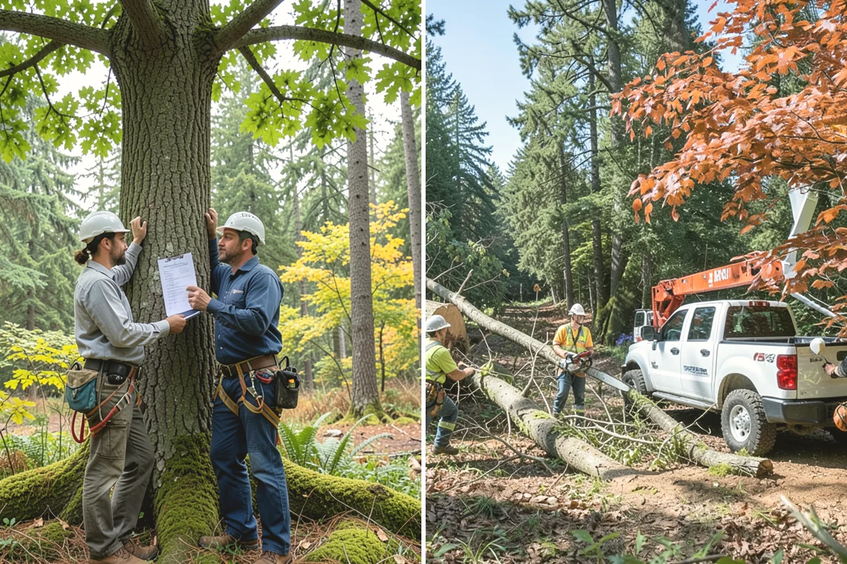 Root collar excavation in North Bend, King County, WA - Inspect the tree and its site