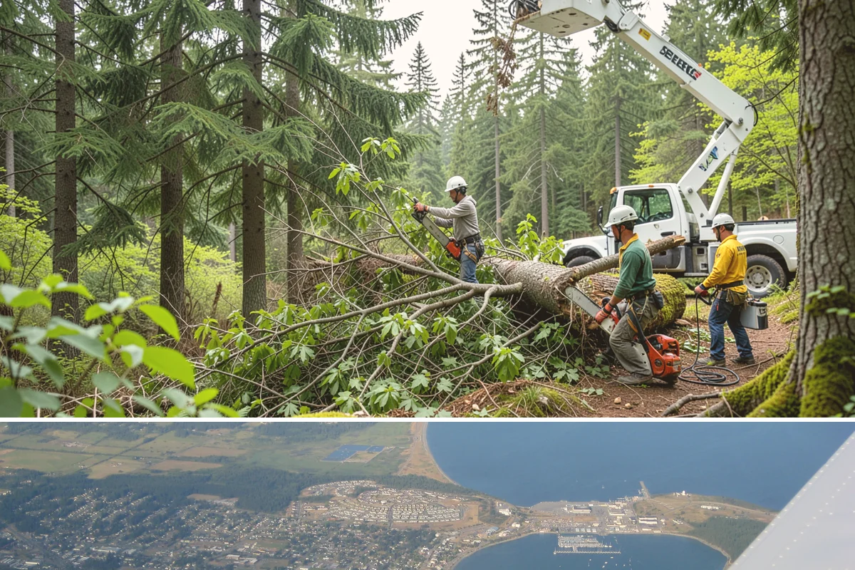 Root collar excavation in Oak Harbor, Island County, WA - This service can be performed year-round in the Puget Sound region but may require specialized equipment during wet seasons to...