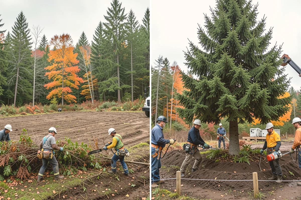 Root collar excavation in Orting, Pierce County, WA - Inspect the tree and its site