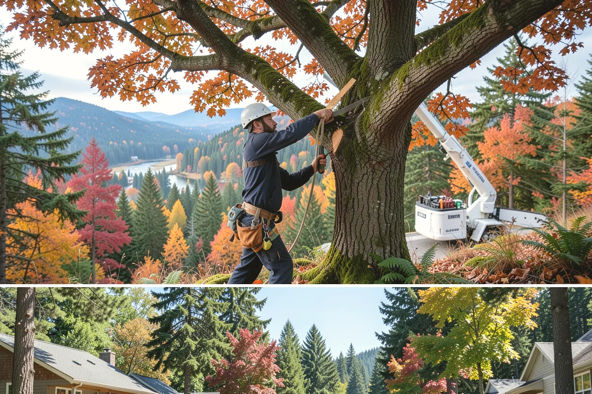 Root collar excavation in Orting, Pierce County, WA - This service can be performed year-round in the Puget Sound region but may require specialized equipment during wet seasons to...