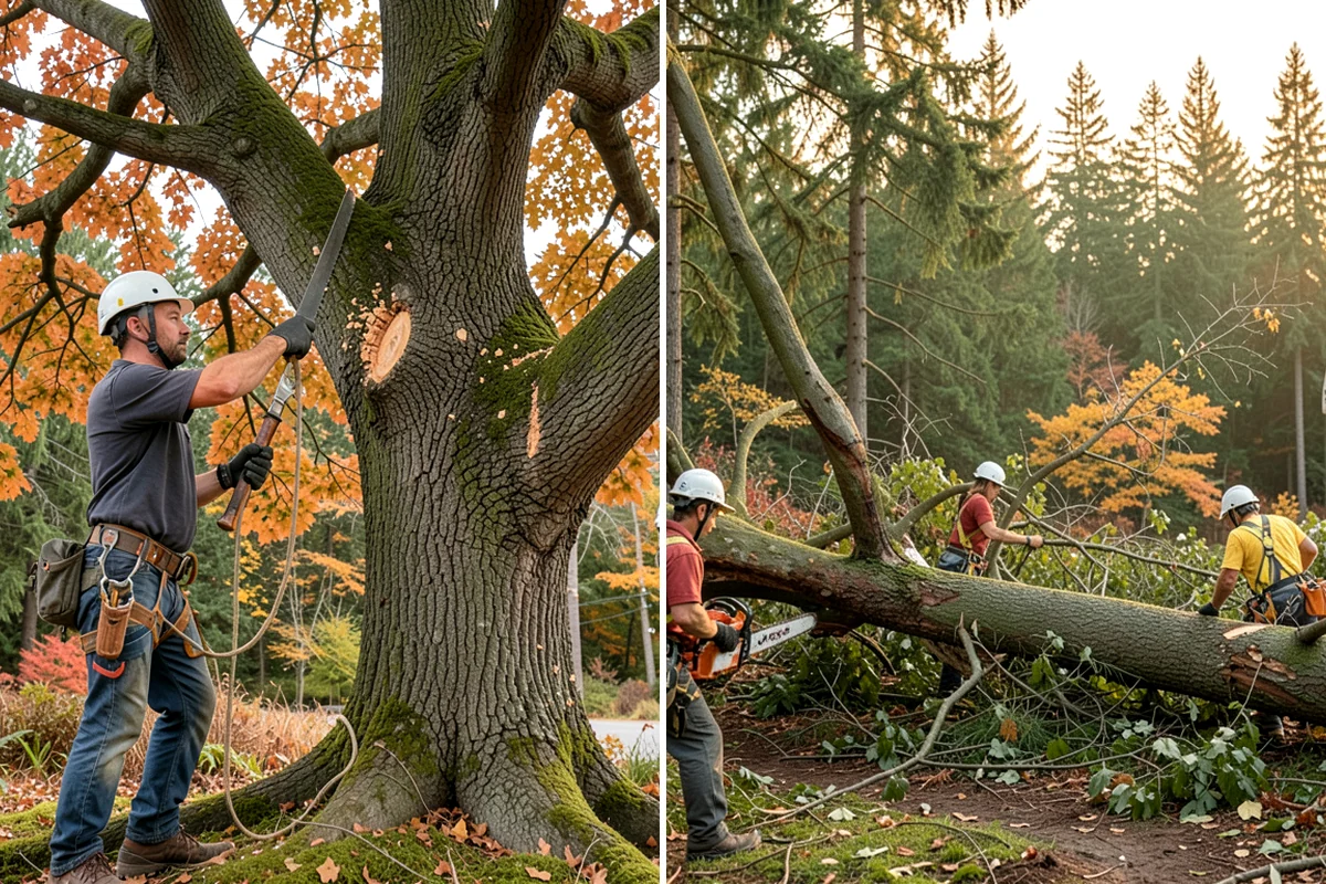 Root collar excavation in Pacific, King County, WA - Inspect the tree and its site