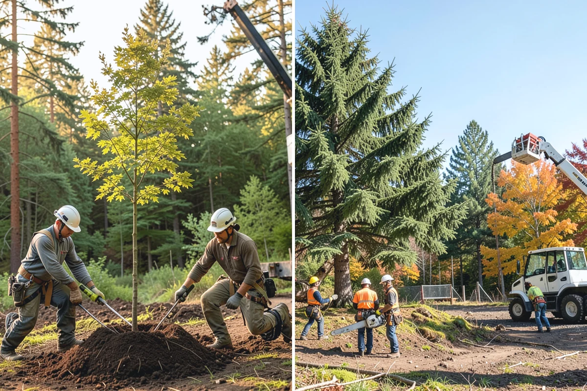 Root collar excavation in Roy, Pierce County, WA - Inspect the tree and its site