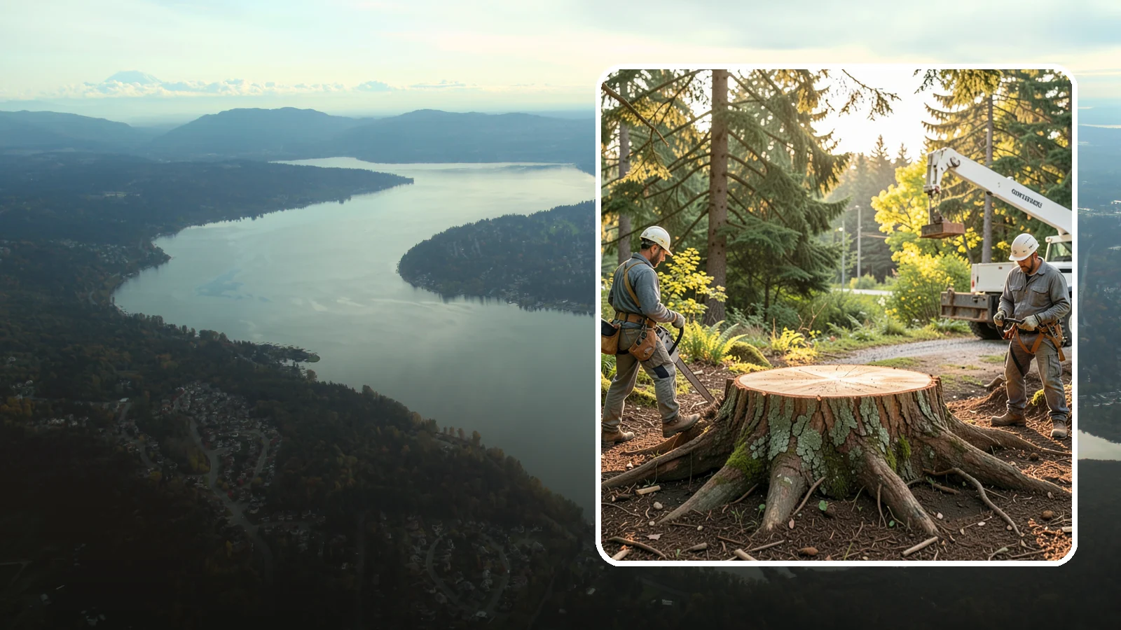 Root collar excavation in Sammamish, King County, WA - The careful exposure of the root collar to relieve burial or girdling.
