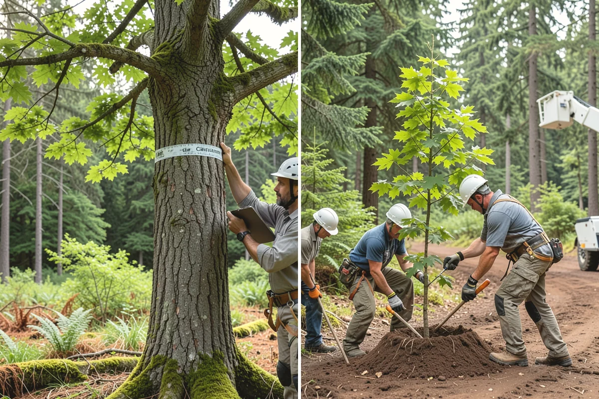 Root collar excavation in Steilacoom, Pierce County, WA - Inspect the tree and its site