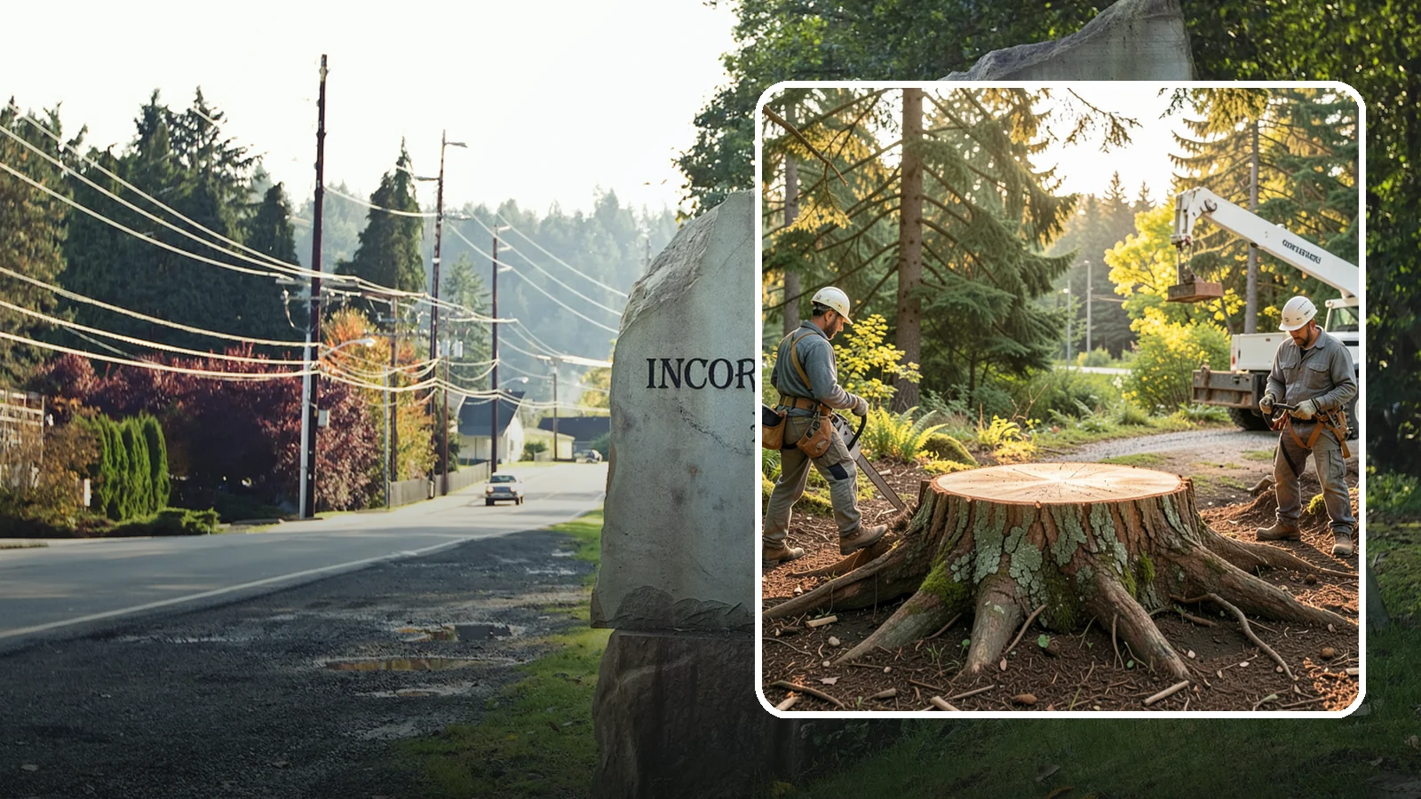 Root collar excavation in Wilkeson, Pierce County, WA - The careful exposure of the root collar to relieve burial or girdling.