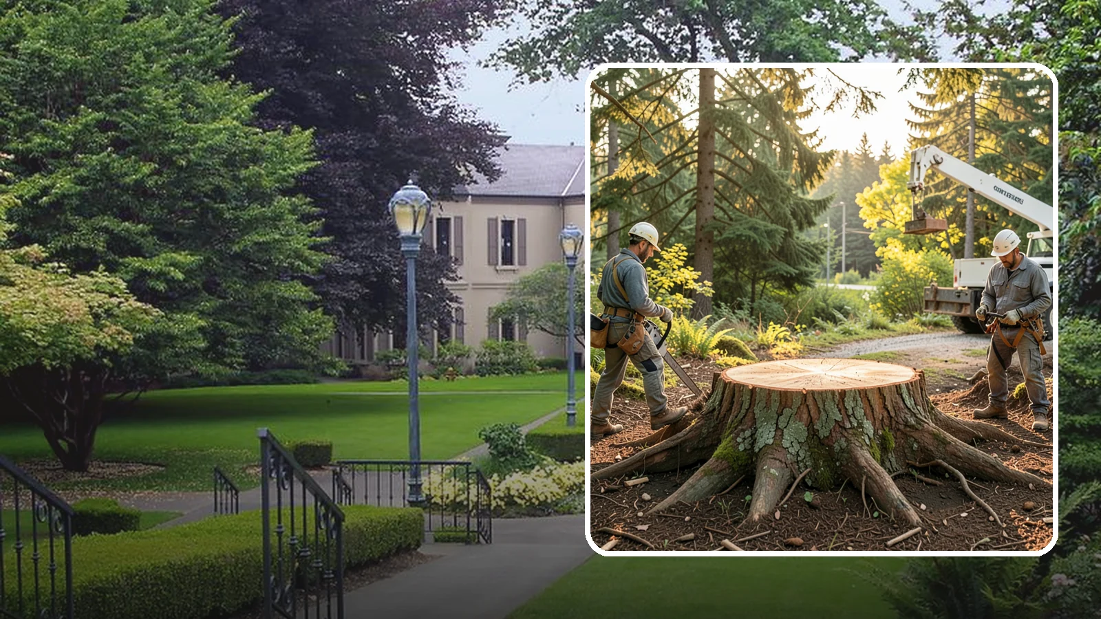 Root collar excavation in Woodinville, King County, WA - The careful exposure of the root collar to relieve burial or girdling.