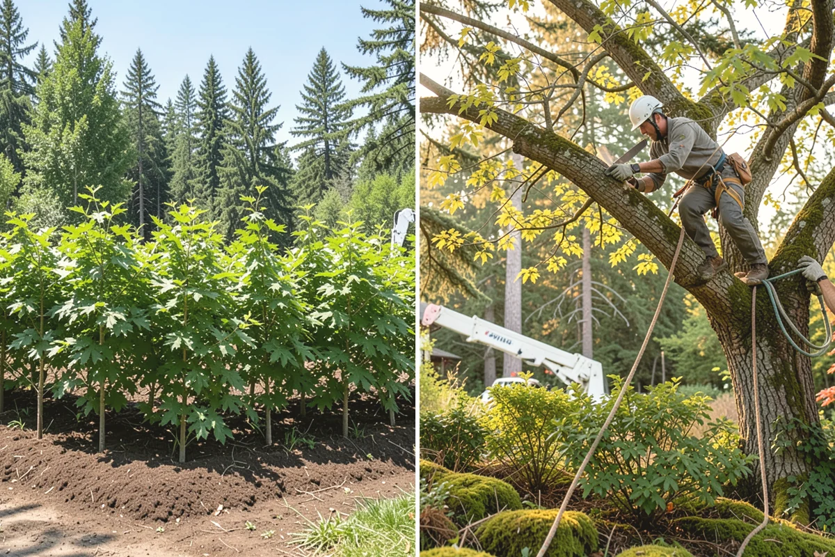 Root pruning in Anacortes, Skagit County, WA - Inspect the tree and its site