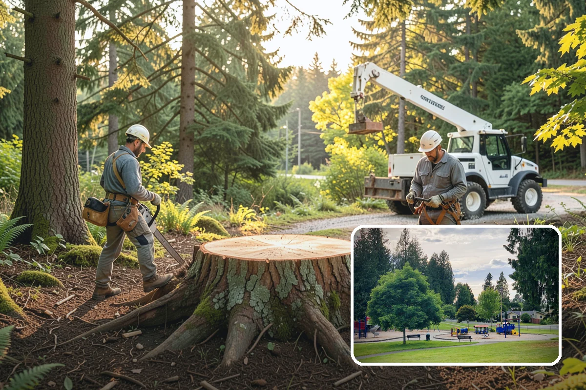 Root pruning in Bonney Lake, Pierce County, WA - Supports long-term tree health and stability