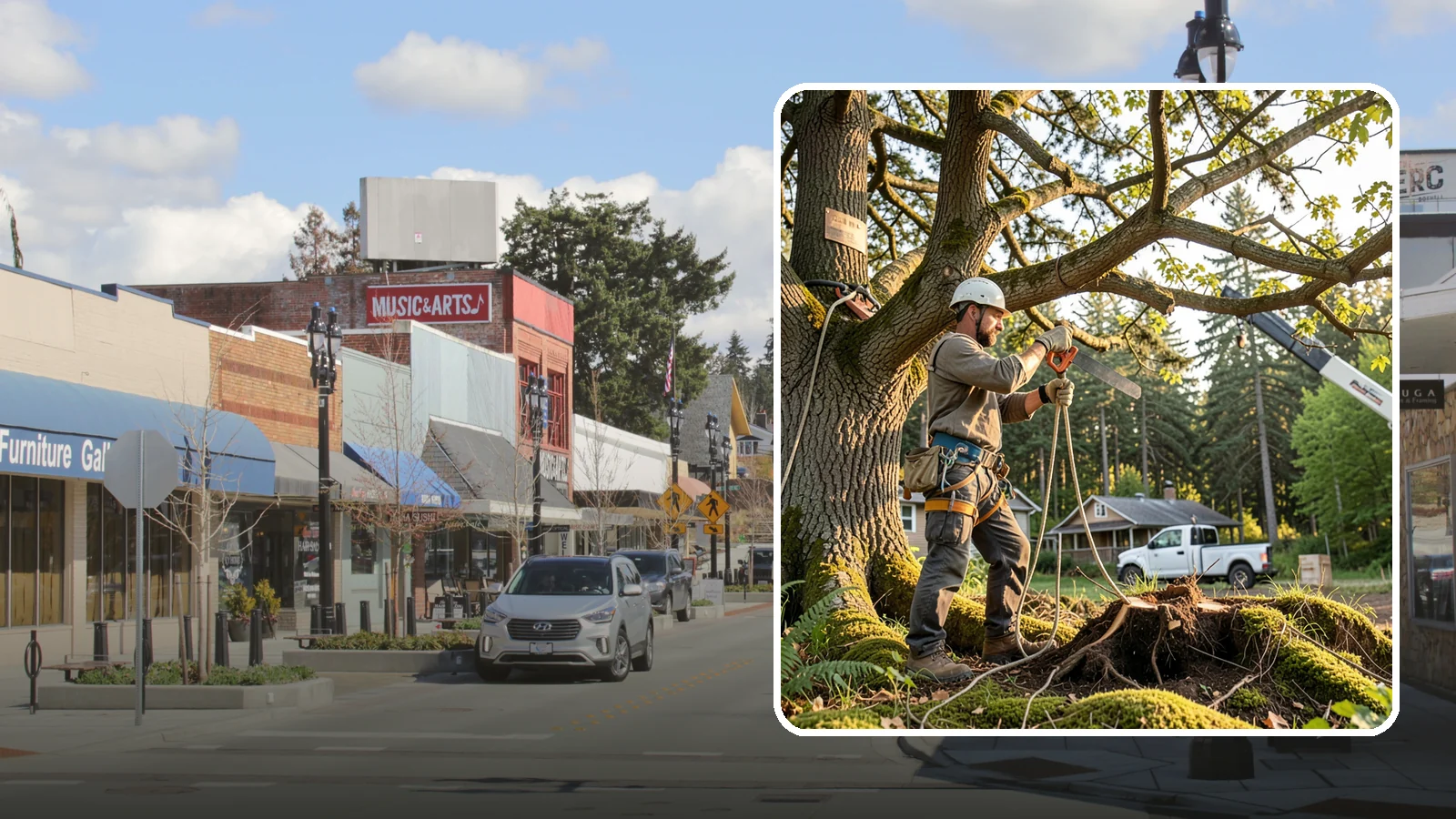 Root pruning in Bothell, King County, WA - The controlled cutting of roots to manage growth or prepare for construction.