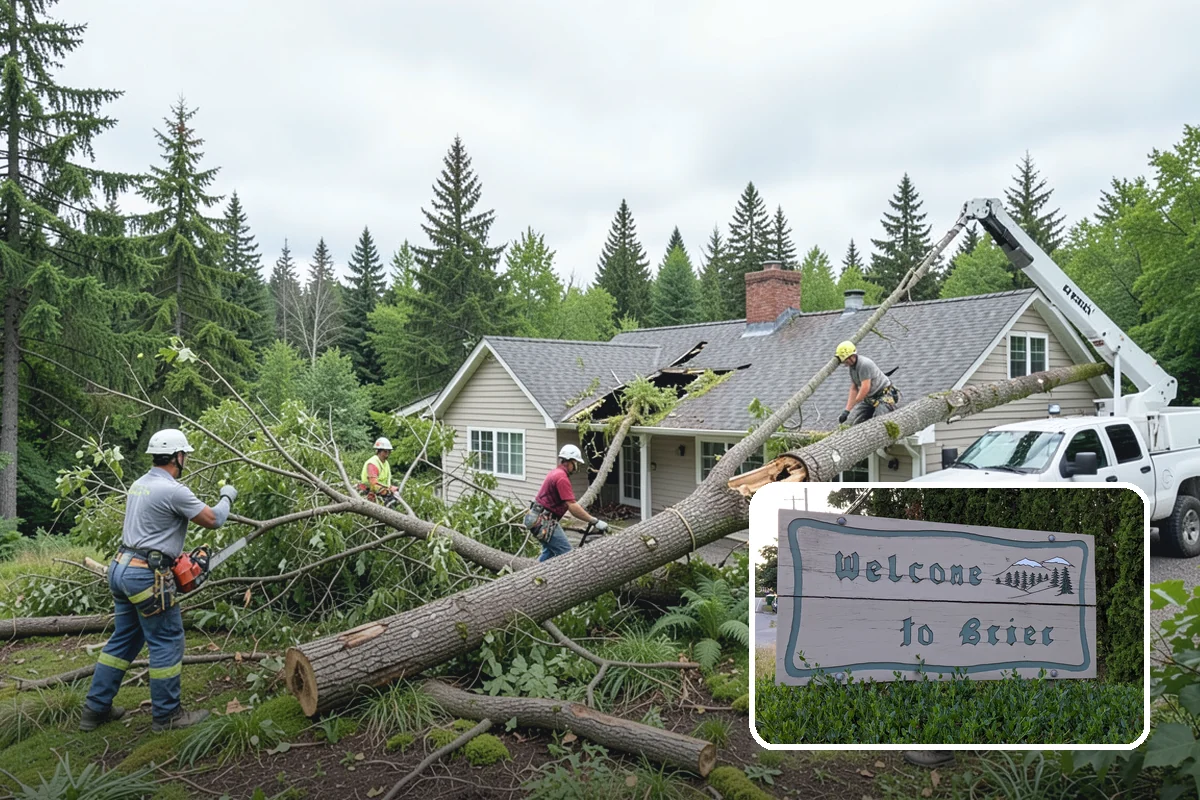 Root pruning in Brier, Snohomish County, WA - Supports long-term tree health and stability