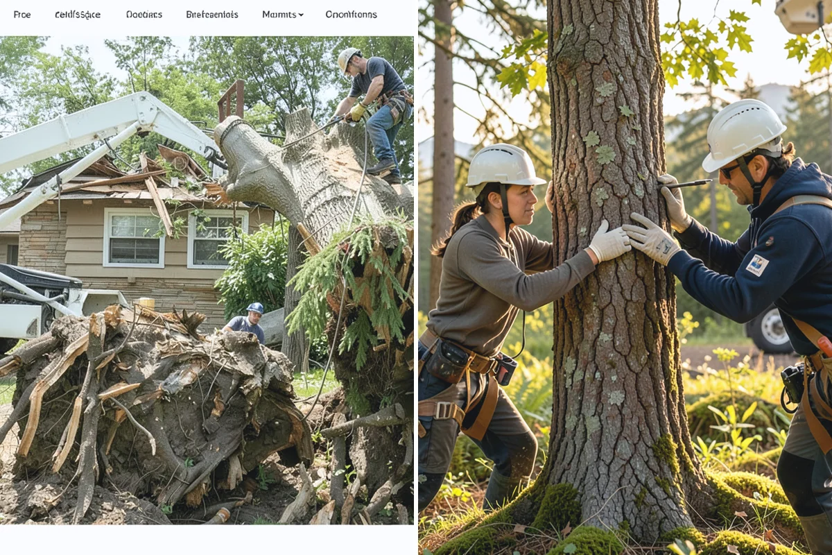 Root pruning in Buckley, Pierce County, WA - Inspect the tree and its site