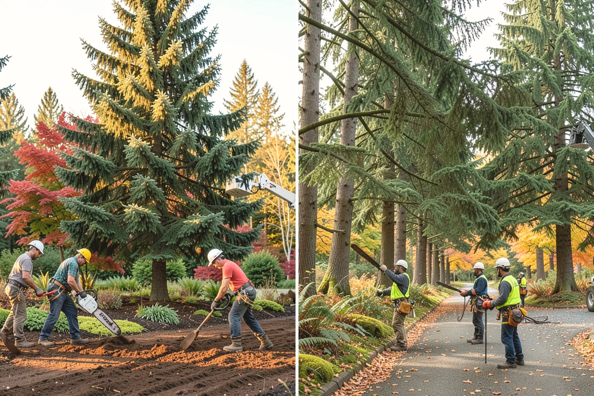 Root pruning in Burlington, Skagit County, WA - Inspect the tree and its site