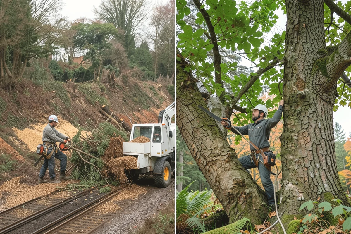 Root pruning in Carbonado, Pierce County, WA - Inspect the tree and its site