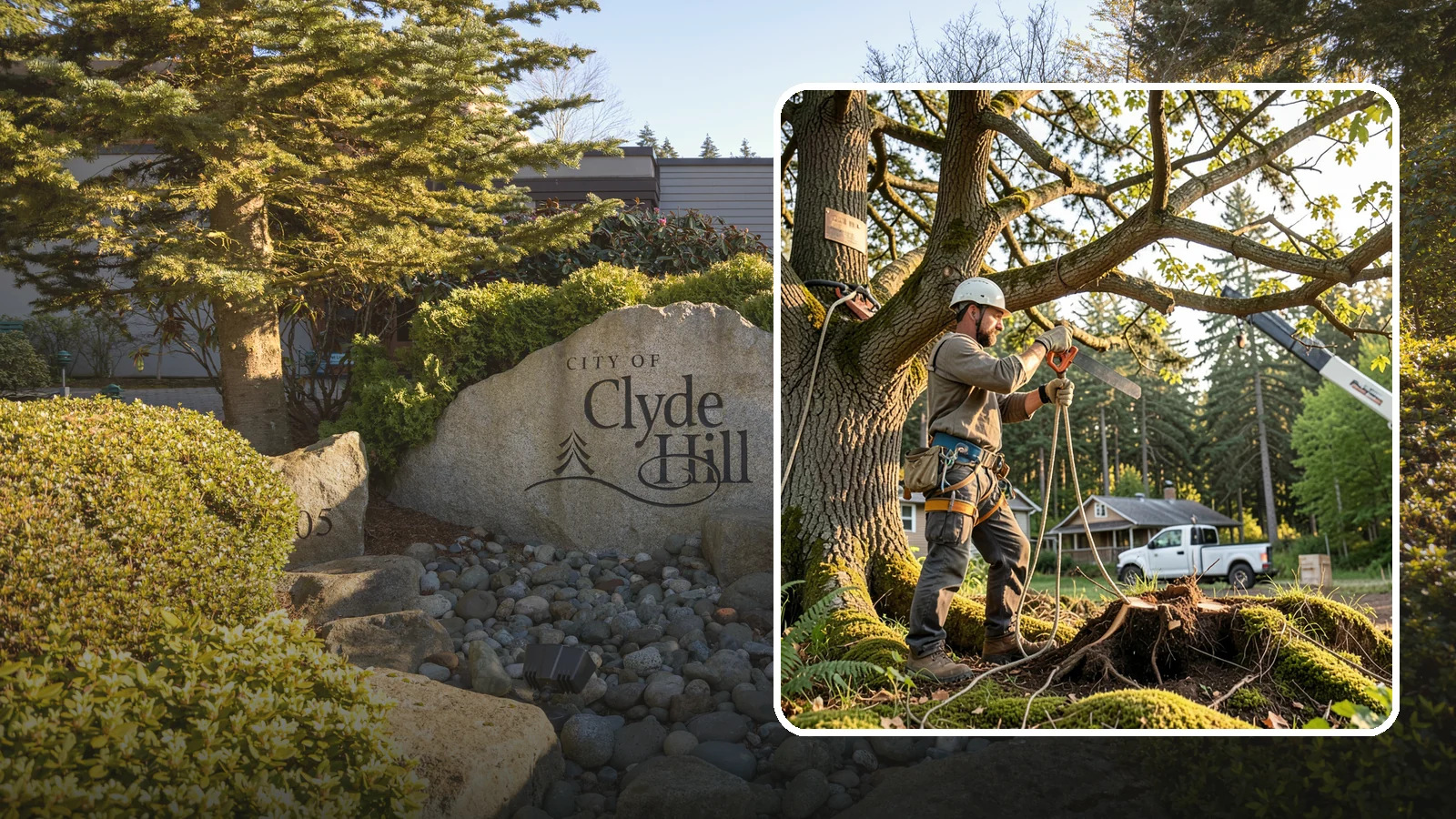 Root pruning in Clyde Hill, King County, WA - The controlled cutting of roots to manage growth or prepare for construction.