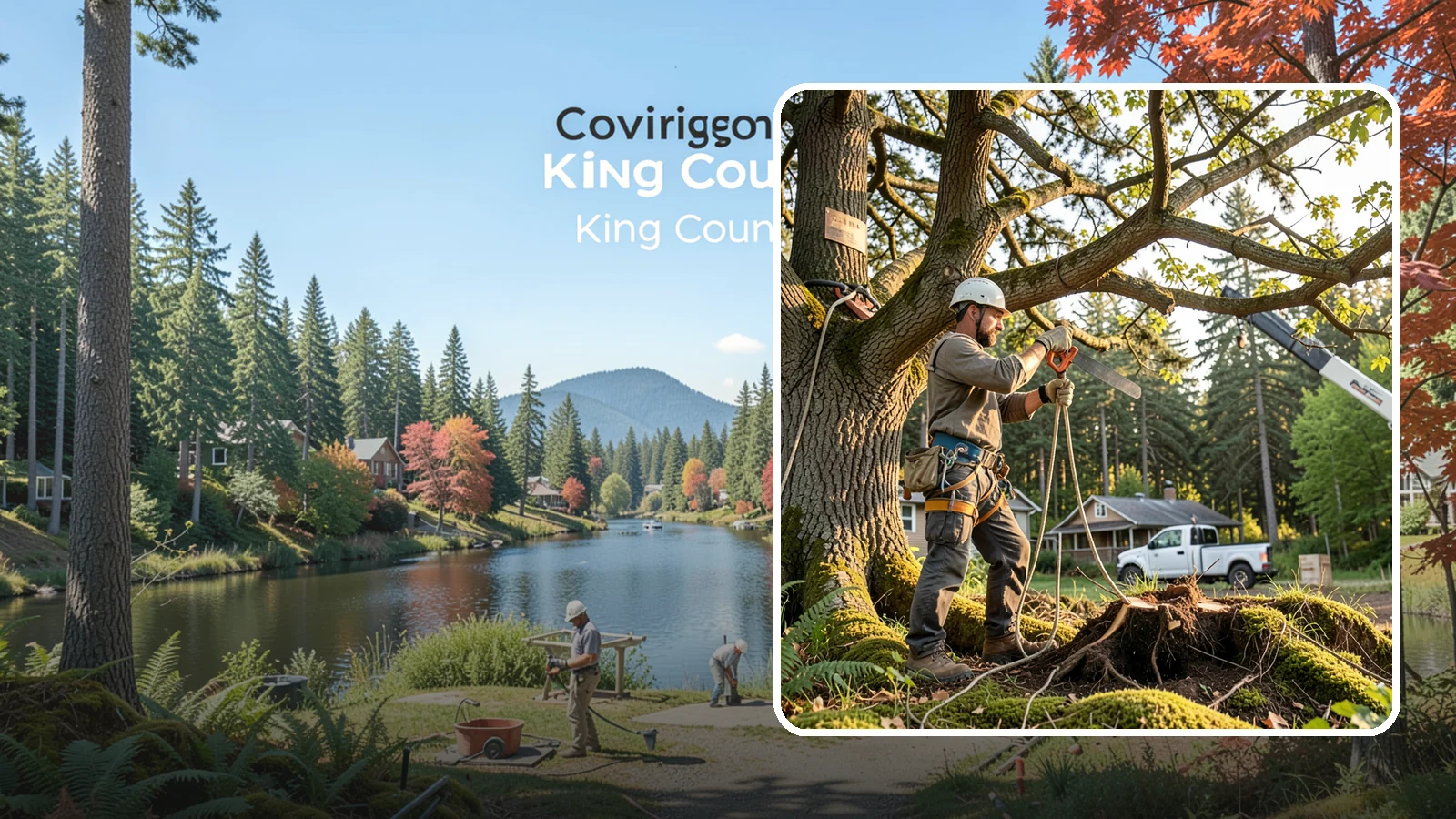 Root pruning in Covington, King County, WA - The controlled cutting of roots to manage growth or prepare for construction.