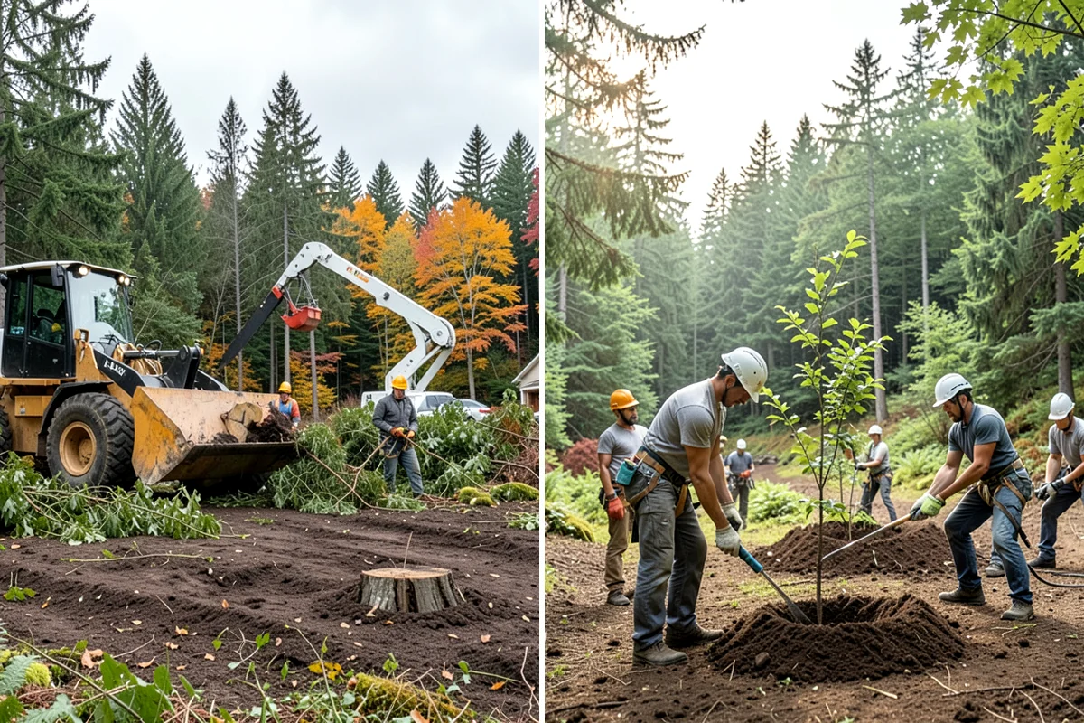 Root pruning in DuPont, Pierce County, WA - Inspect the tree and its site