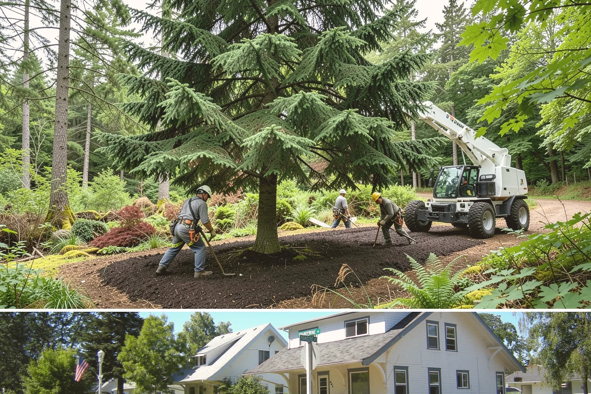 Root pruning in DuPont, Pierce County, WA - This service should be performed during dormant seasons to minimize stress on the tree following construction or transplanting...