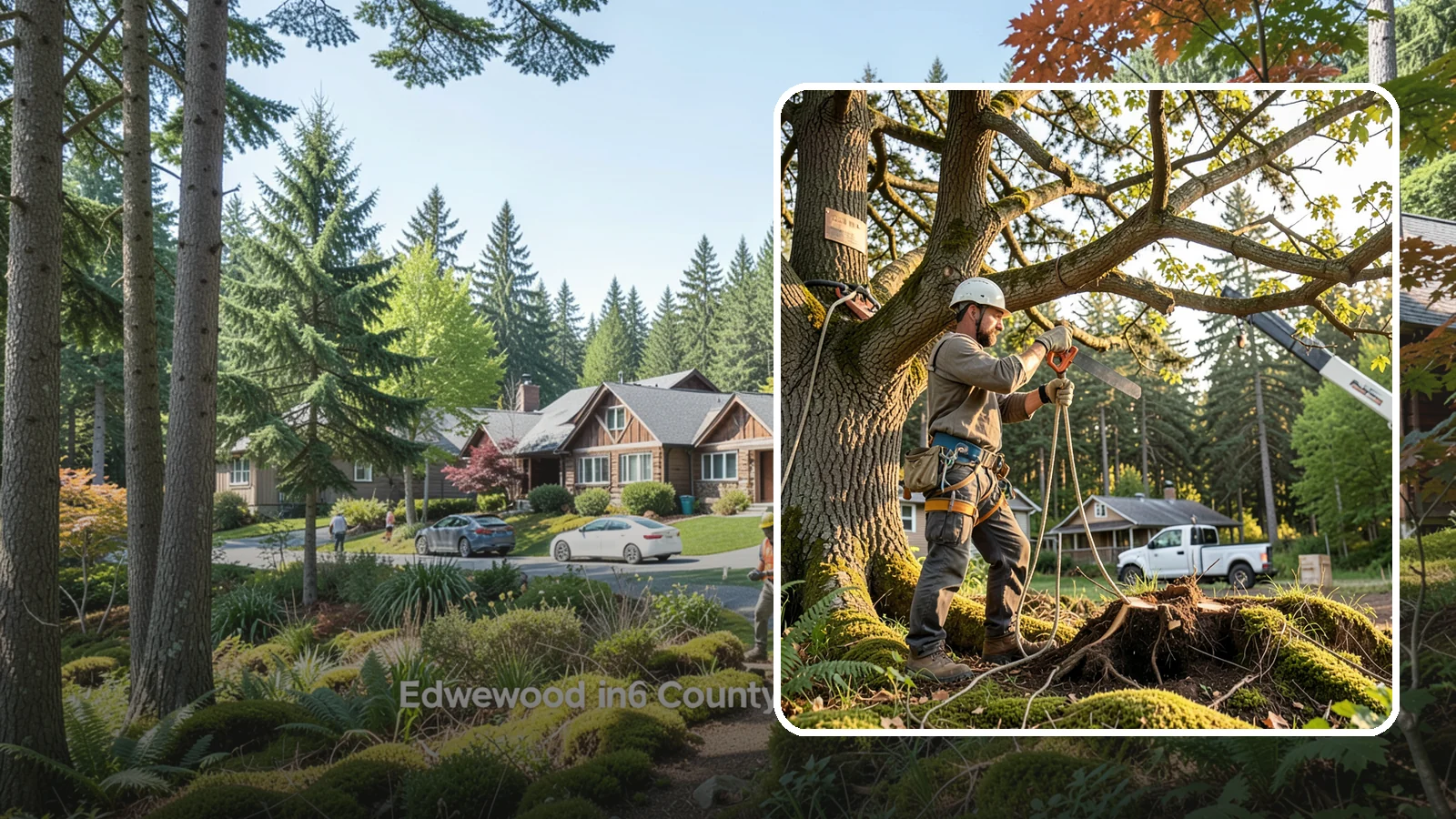 Root pruning in Edgewood, Pierce County, WA - The controlled cutting of roots to manage growth or prepare for construction.