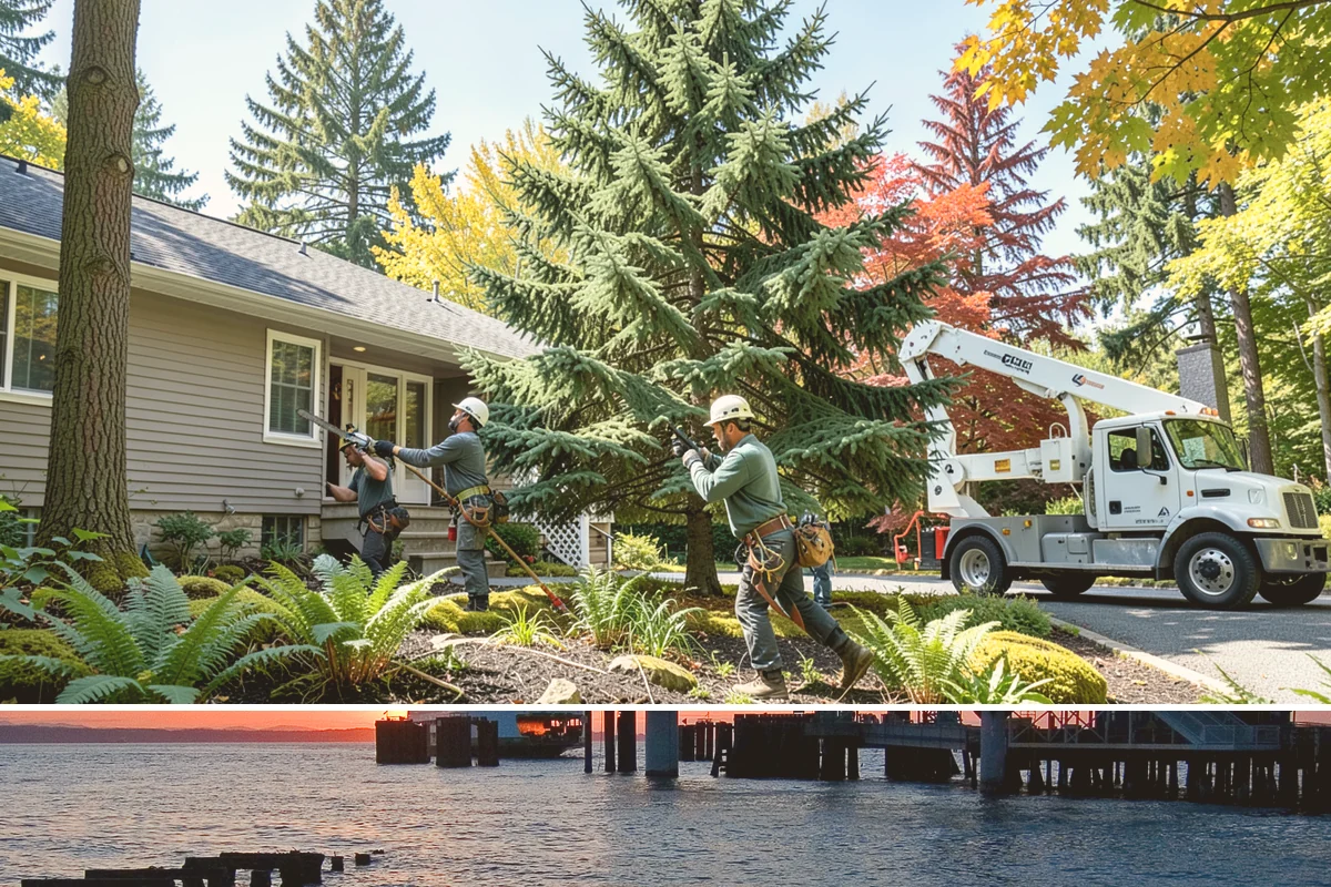 Root pruning in Edmonds, Snohomish County, WA - This service should be performed during dormant seasons to minimize stress on the tree following construction or transplanting...