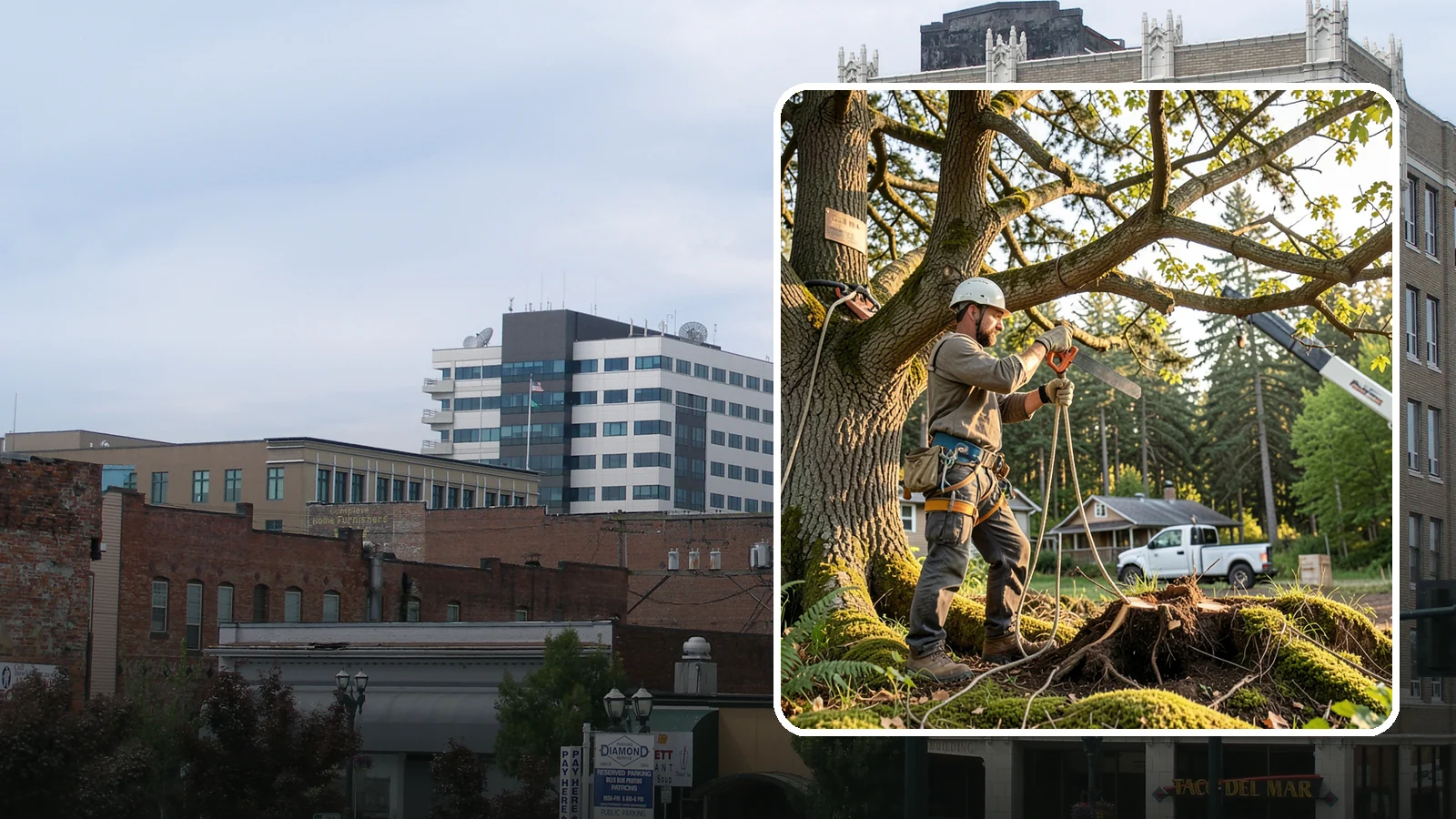 Root pruning in Everett, Snohomish County, WA - The controlled cutting of roots to manage growth or prepare for construction.