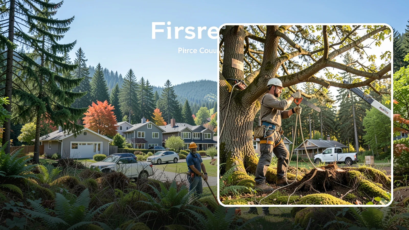 Root pruning in Fircrest, Pierce County, WA - The controlled cutting of roots to manage growth or prepare for construction.