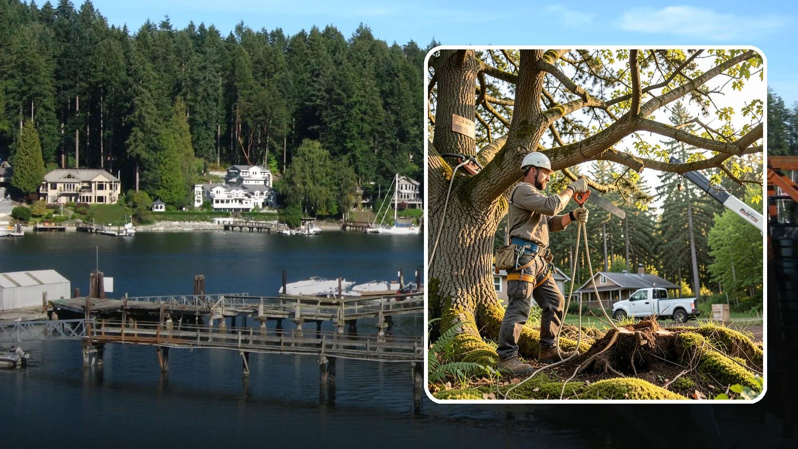 Root pruning in Gig Harbor, Pierce County, WA - The controlled cutting of roots to manage growth or prepare for construction.