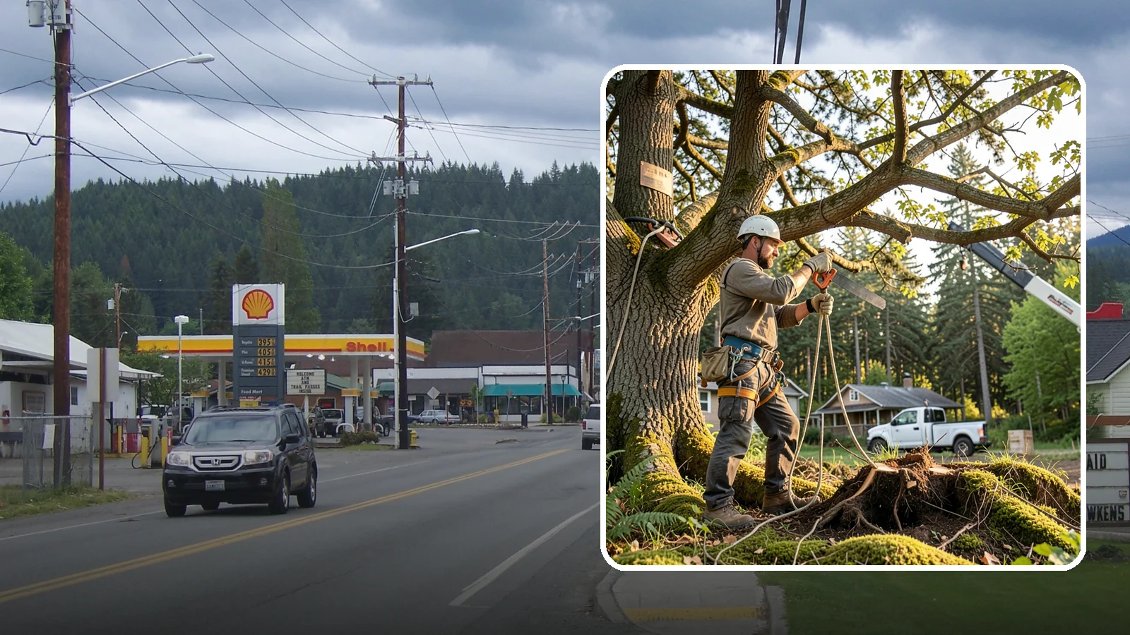 Root pruning in Granite Falls, Snohomish County, WA - The controlled cutting of roots to manage growth or prepare for construction.