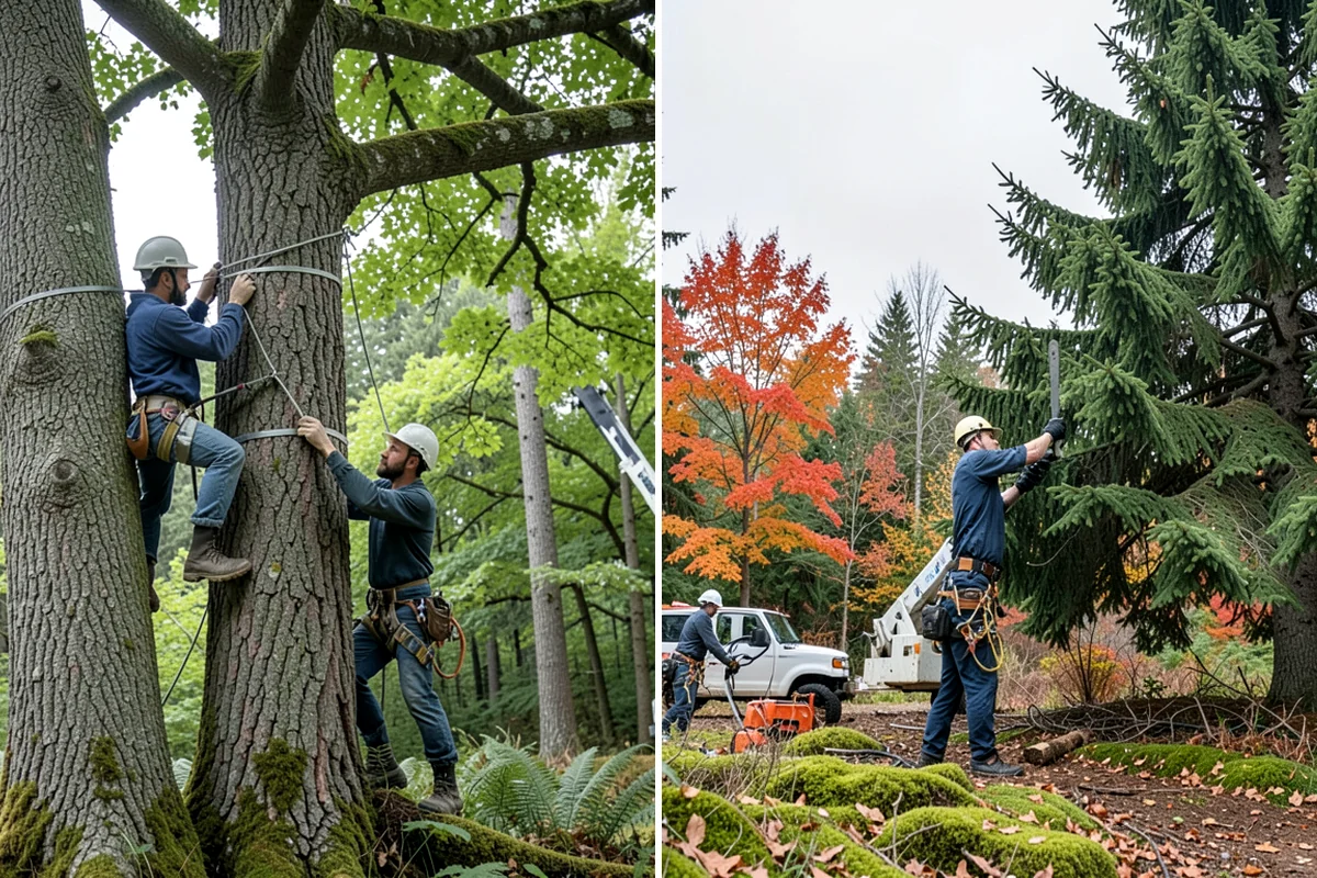 Root pruning in Kenmore, King County, WA - Inspect the tree and its site
