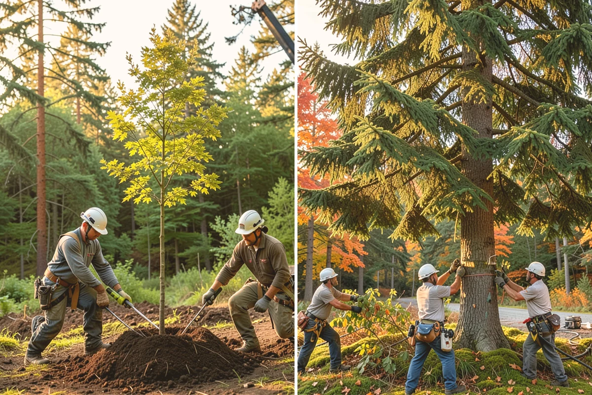 Root pruning in Kirkland, King County, WA - Inspect the tree and its site
