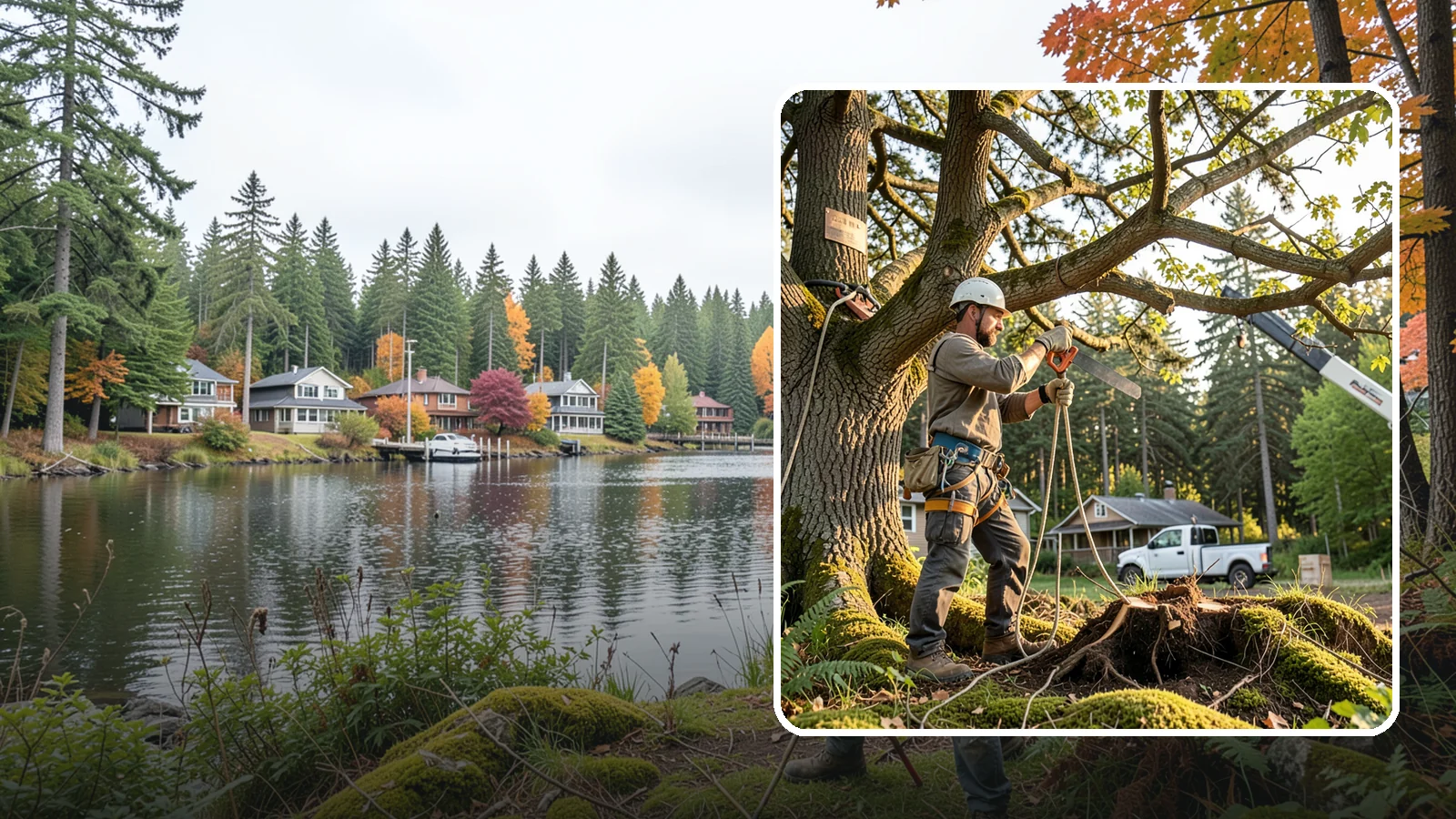 Root pruning in La Conner, Skagit County, WA - The controlled cutting of roots to manage growth or prepare for construction.