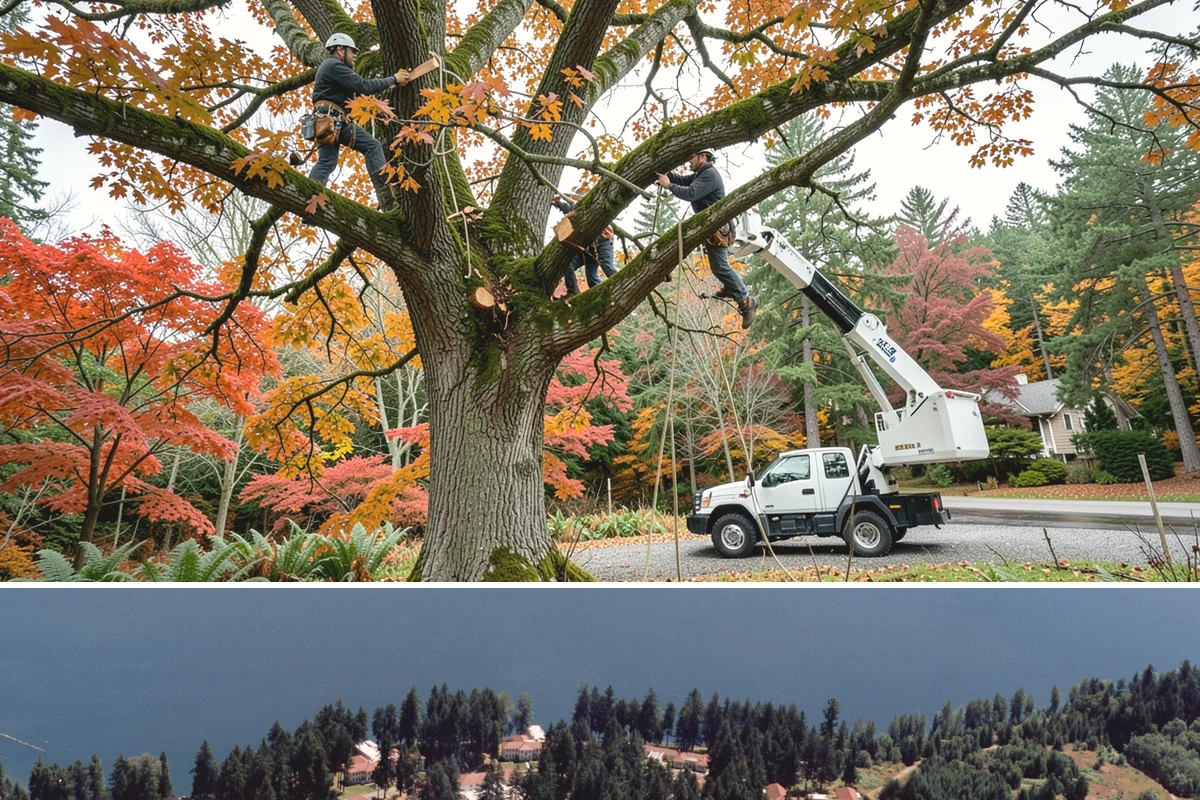 Root pruning in Lakewood, Pierce County, WA - This service should be performed during dormant seasons to minimize stress on the tree following construction or transplanting...