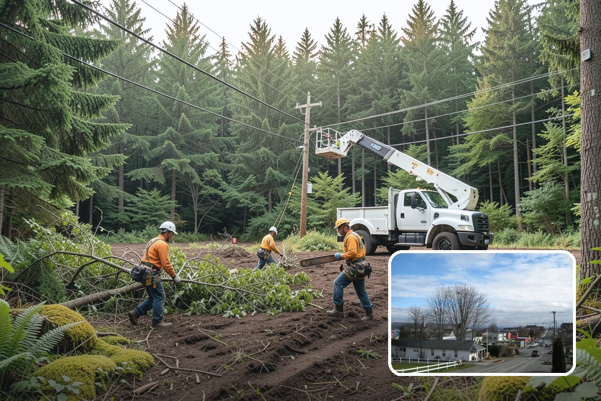 Root pruning in Langley, Island County, WA - Supports long-term tree health and stability