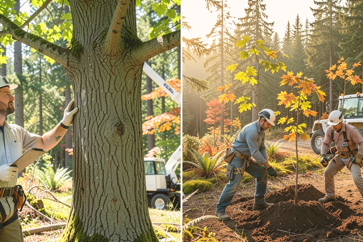 Root pruning in Lynnwood, Snohomish County, WA - Inspect the tree and its site